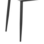 Tavolina e ngrënies Gustas  mermer gri i ndërthurur me gurë-zi metal 120x60x75cm - Image 3