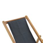 Shezlong Xurian, dru akacie natyral, stof PVC e zezë - Image 5