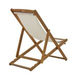 Karrige plazhi Franclow, dru akacie natyral, pvc e bardhë - Image 2