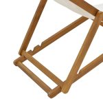 Karrige plazhi Franclow, dru akacie natyral, pvc e bardhë - Image 5