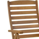 Karrige e palosshme me 5 pozicione Warmo, dru i akacisë natyral, 62x66x110cm - Image 5