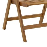 Karrige e palosshme me 5 pozicione Warmo, dru i akacisë natyral, 62x66x110cm - Image 6