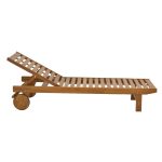 Shezlong Weylar, dru i akacisë natyral, 60x193x30 - Image 4