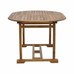 Tavolinë Sopho e zgjerueshme prej druri natyral akacie 200/150x100x75cm - Image 4