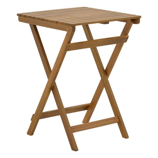 Tavolinë e palosshme Lazio, dru natyral i akacisë, 50x50x70cm