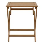 Tavolinë e palosshme Perdu, dru natyral i akacisë, 60x60x72cm - Image 3