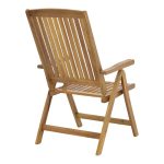 Komplet tavoline ngrënieje Zerco-Falov  me 5 dru natyral të fortë akacie 130x80x72cm - Image 7