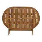 Komplet tavoline ngrënieje Joter-Falov me 7 dru natyral të fortë akacie 130x80x72cm - Image 5