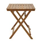 Komplet tavoline ngrënieje Elijie-Jaybo prej 5 druri të palosshëm natyral të fortë akacie 100x65x72cm - Image 3