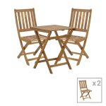 Set kopshti Elijie-Lazio, 3 copë, dru natyral akacie 50x50x70cm