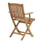 Tavolinë e ngrënies Recofly-Lazio, prej 5 copë, dru natyral akacie 50x50x70cm - Image 6