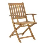 Tavolinë e ngrënies Mobie-Lazio, prej 5 copë, dru natyral akacie 50x50x70cm - Image 5