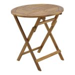 Tavolinë e ngrënies Mobie-Carpuva, prej 3 copë, dru akacie D70x74cm - Image 4