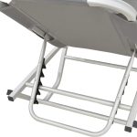 Dessie shezllon i shtrirë me 5 vende,  alumini i stivueshëm antracit nga tekstili 56x188x30cm - Image 5