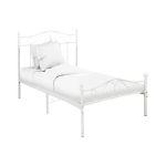 Shtrati Yorick prej metali të bardhë, me dimenzion 90x190x99cm