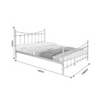 Krevat Beowulf, metal i bardhë 140x190x102cm - Image 5