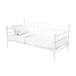 Divan me shtrat Havelock prej metali të bardhë, me dimenzione 90x190x98cm