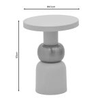 Tavolinë anësore Enville Inart ngjyrë krem-metal ari D41x53cm - Image 4