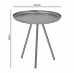 Tavolinë anësore Jacksie Inart, metal ngjyrë bronz-ari D46x48cm - Image 4