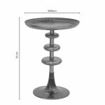 Tavolinë anësore Trego Inart, metal ari-e zezë D39x55cm - Image 5