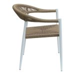 Kolltuku Fagen  stiv i bardhë alumini-tekstilen natyral 56x60x78cm - Image 2