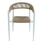 Kolltuku Fagen  stiv i bardhë alumini-tekstilen natyral 56x60x78cm - Image 3