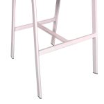 Karrige shanku Phoenix, me korniza te bardhe te stivueshme prej alumini-tekstili prej ratani natyral 53x58x103cm - Image 3