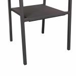 Karrige alumini Savor, kornizë antracit e stivueshme, tekstil ratan natyral 55x58x63cm - Image 3