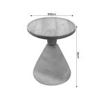 Tavolinë anësore Spello Inart, dru masiv i mangos e bardhë D38x46cm - Image 4