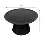 Tavolinë mesi Aliki Inart, dru masiv i mangos natyral D90x40cm - Image 4