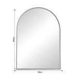 Pasqyrë Mirrory Inart alumini ngjyrë argjendi 50x2.5x80cm - Image 2