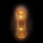 Llambë dyshemeje Gion Inart, E27 bambu ne ngjyre natyrale, D29.5x118cm - Image 2