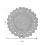 Tepih Voni Inart, jute natyrale 100x100x1cm - Image 3