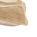 Jastëk Foliens Inart natyral-ekru 100% jute 45x45x2,5cm - Image 3