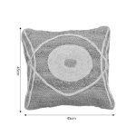 Jastëk Foliens Inart natyral-ekru 100% jute 45x45x2,5cm - Image 4