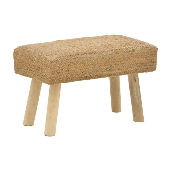 Stool Iolion Inart natyrore dru-jute 60x30x40cm