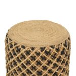 Stool Nelly Inart natyrore 100% jute 40x40x40cm - Image 2