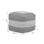 Stol i fryrë Sofian Inart beige 100% jute 40x40x40cm - Image 5