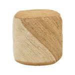 Stool Elision Inart natyrore-beige 100% jute 40x40x40cm - Image 2