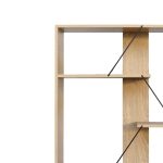 Raft librash Tars, me ngjyrë lisi të zezë, 84x25.5x154.5cm - Image 2