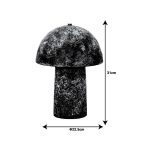 Llambë tavoline Bonbi Inart E27, qeramikë e zezë D22.5x31cm - Image 2