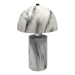 Llambë tavoline Euphore Inart E27, qeramike mermeri e bardhe, D18x29cm