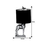 Llambë tavoline Gizoo Inart E27, metal i zi-ari 22.5x20x42cm - Image 2