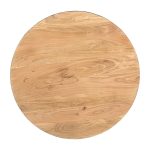 Tavolinë mesi Coffelty Inart, metalike e zezë-dru masiv akacie D90x40cm - Image 4