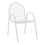 Karrige Tarete, metal i bardhë 55x64x86.5cm