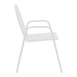 Karrige Tarete, metal i bardhë 55x64x86.5cm - Image 3