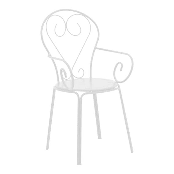 Kolltuk monastik metal i bardhë 49x55x90cm