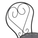 Karrige e zezë metalike e stivueshme Chari  49x55x90cm - Image 6