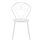 Karrige e stivueshme Chari  e bardhë metalike 49x55x90cm - Image 5