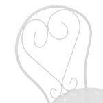 Karrige e stivueshme Chari  e bardhë metalike 49x55x90cm - Image 6